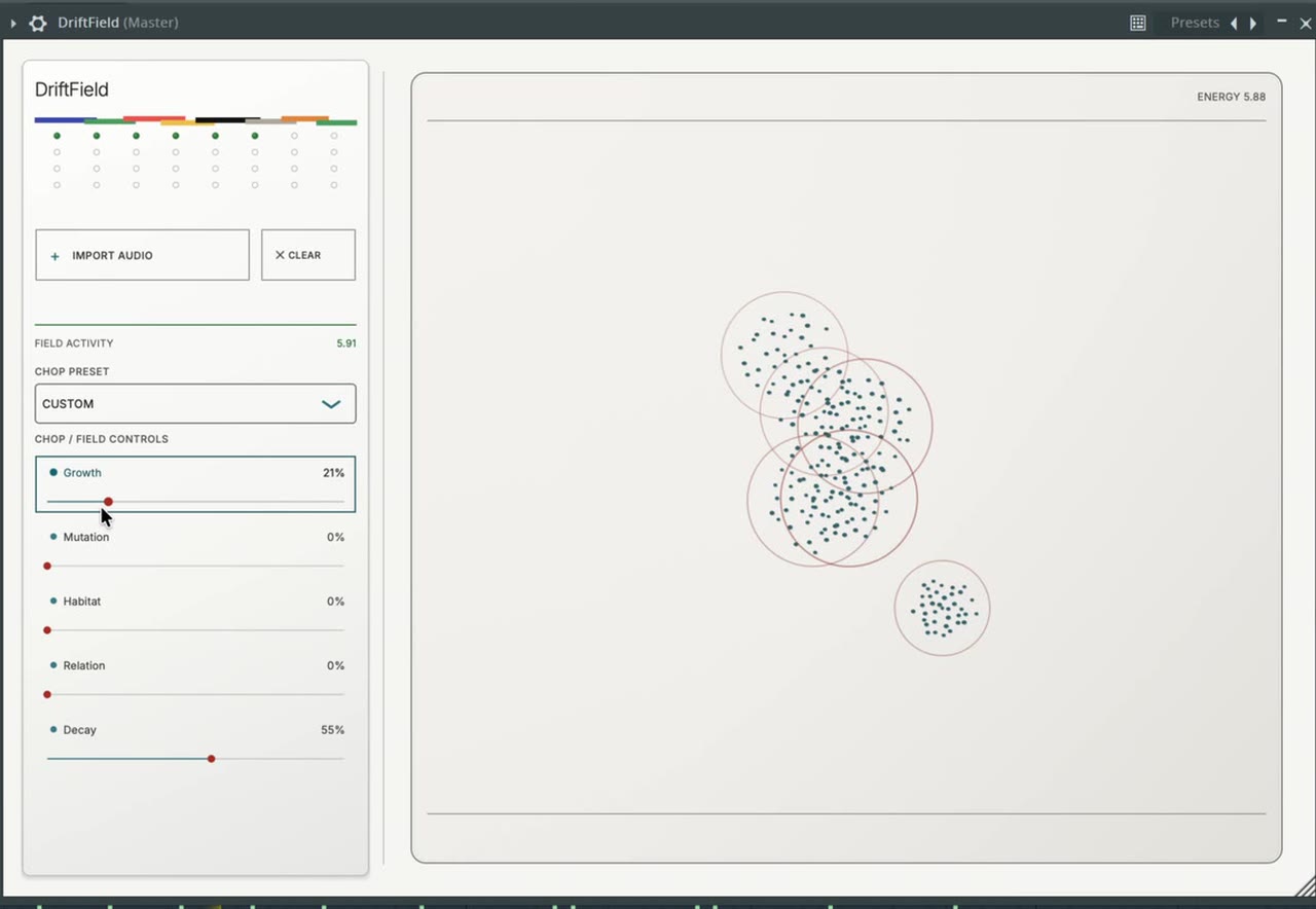 The DriftField plugin interface running inside FL Studio